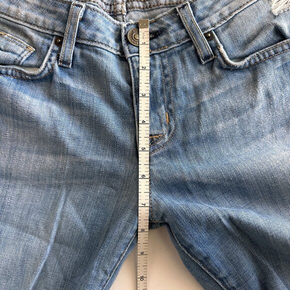 Hudson Womens Flared Jeans Size 27 Made In USA Medium Wash Denim Distressed - Picture 11 of 12